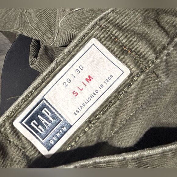 Gap Denim Green Corduroy Slim Mens Pants Size 29 x 30 EPC - Picture 4 of 4